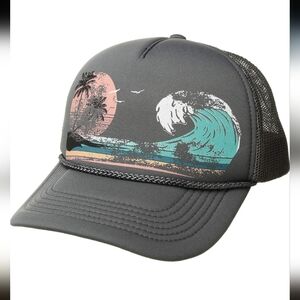 O'Neill Calm Waters Womens Snap Back Baseball Cap Trucker Hat Size OS Adjustable